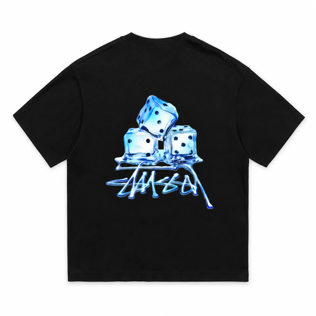 Dice Graphic T-Shirt Blue