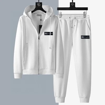 D&G trainingspak met capuchon en label — Wit