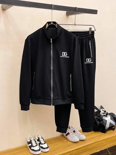 D&G trainingspak met klein wit logo — Zwart