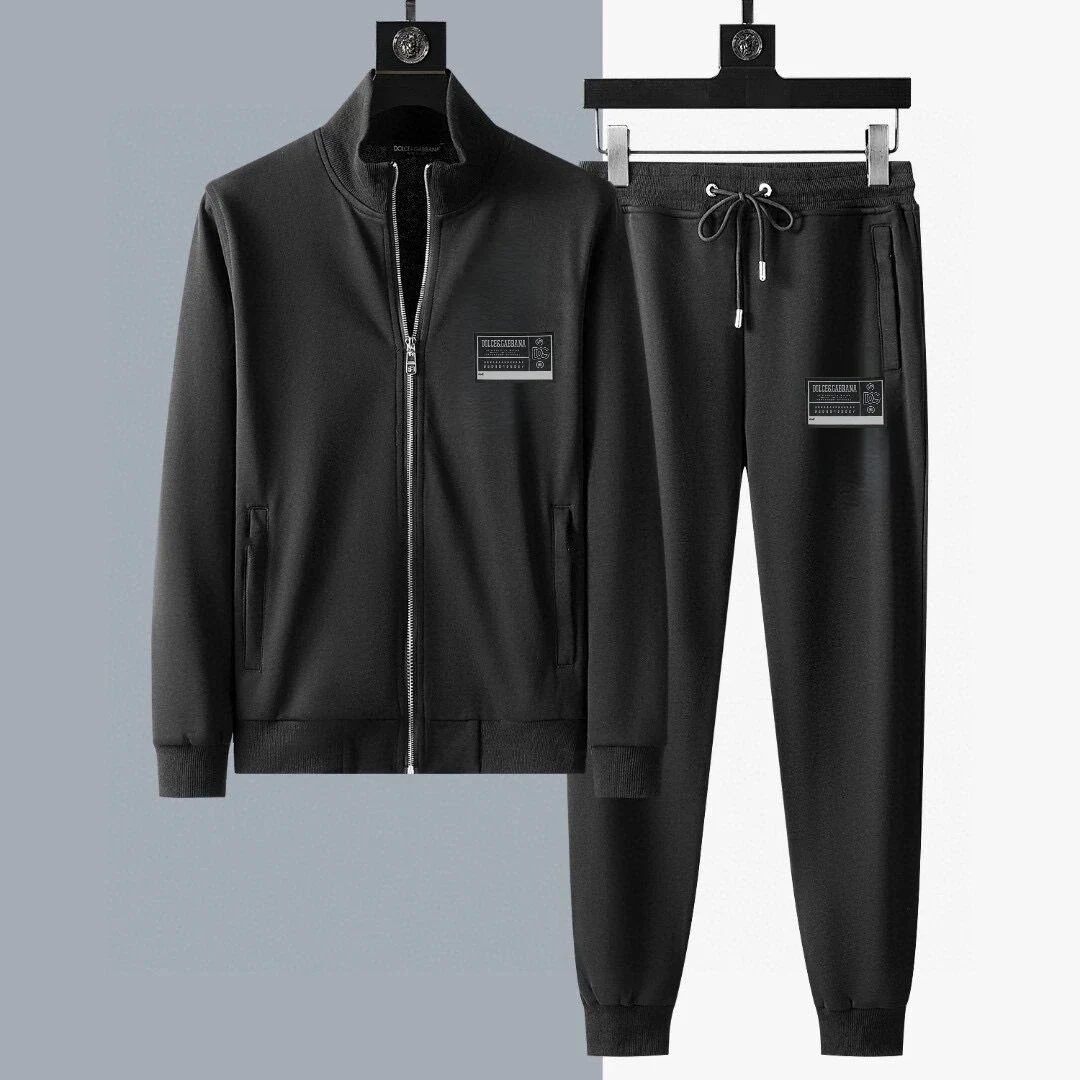D&G trainingspak met capuchon en label — Zwart, foto 2